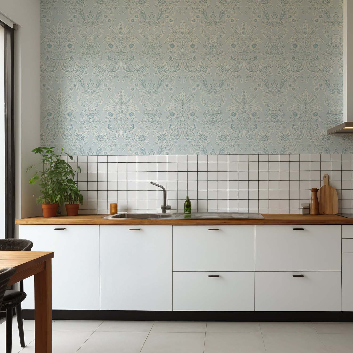 Mitchell Black Parlor Paper Wallpaper