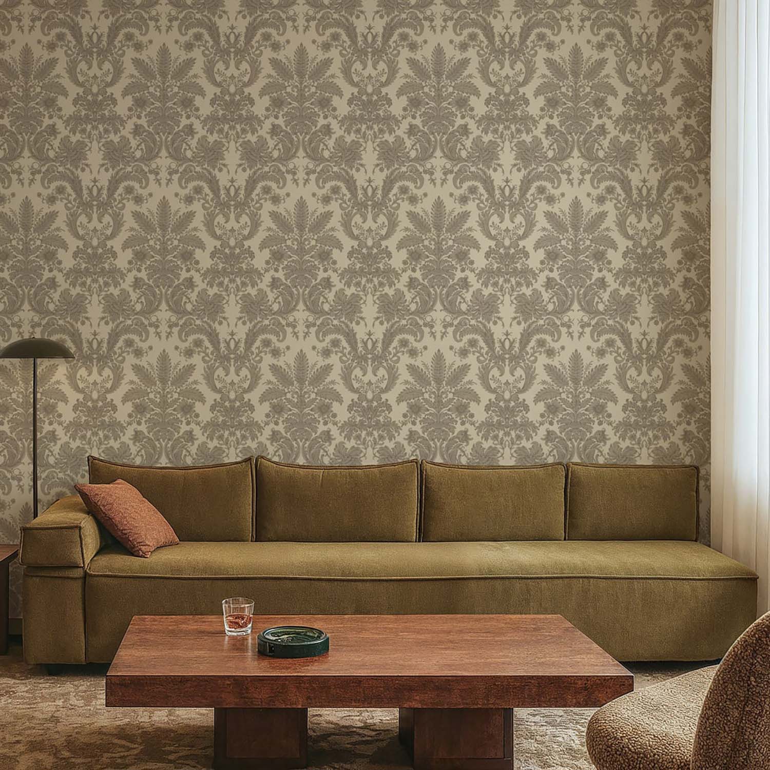 Mitchell Black Parlor Paper Wallpaper