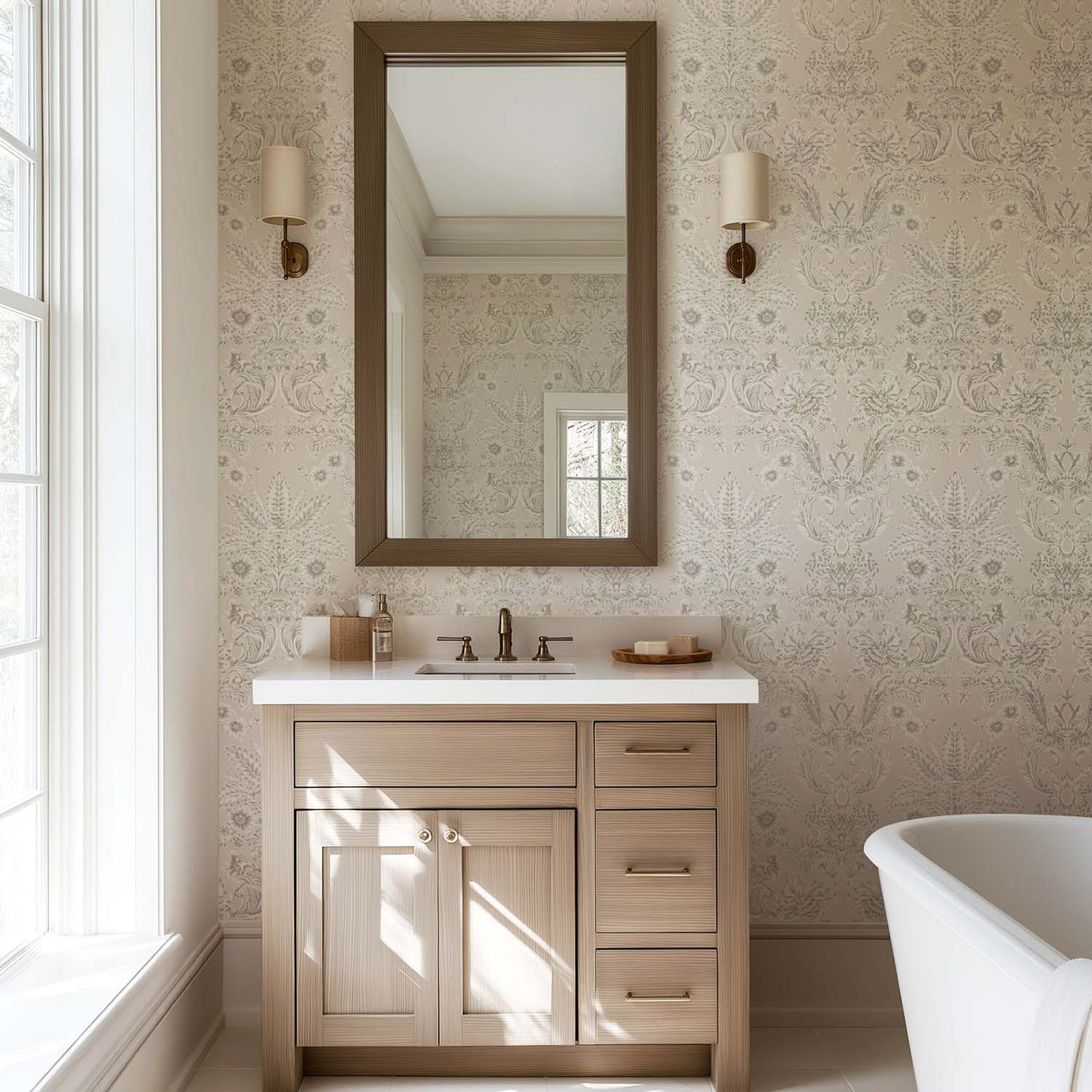 Mitchell Black Parlor Paper Wallpaper