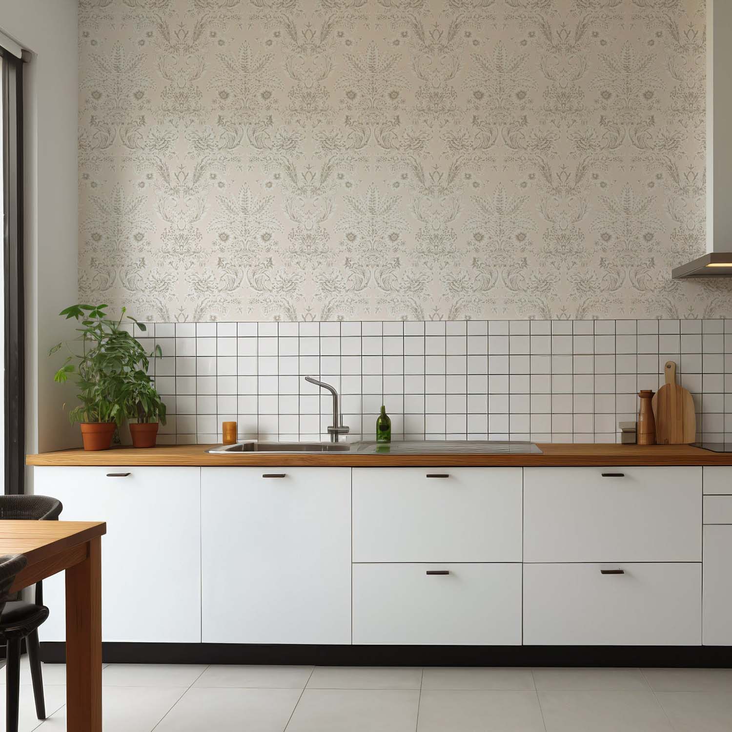 Mitchell Black Parlor Paper Wallpaper