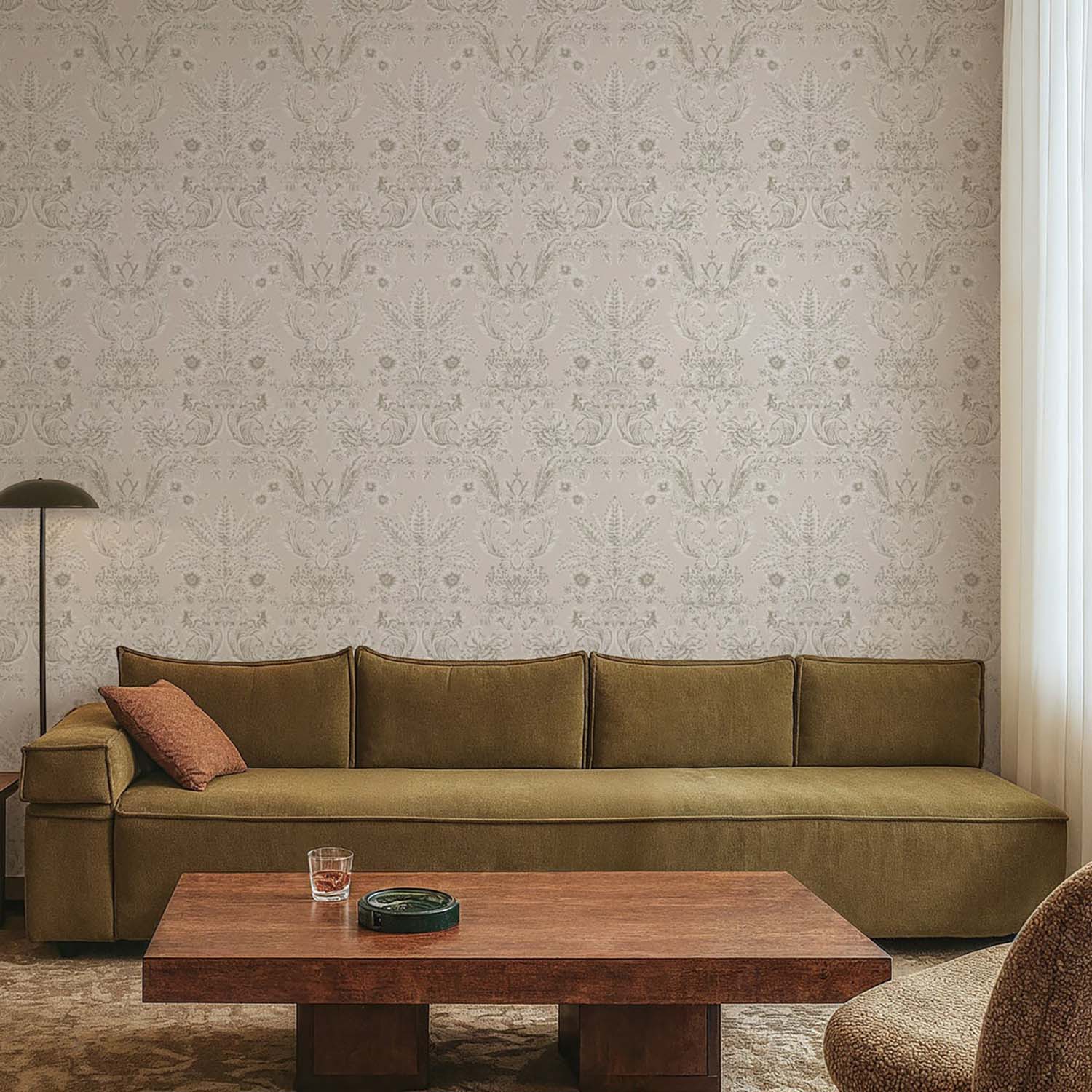 Mitchell Black Parlor Paper Wallpaper