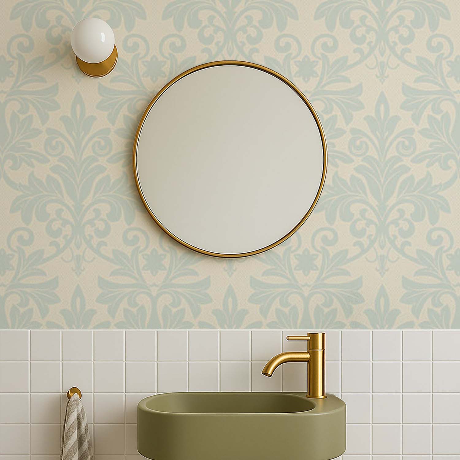Mitchell Black Rococo Relief Wallpaper