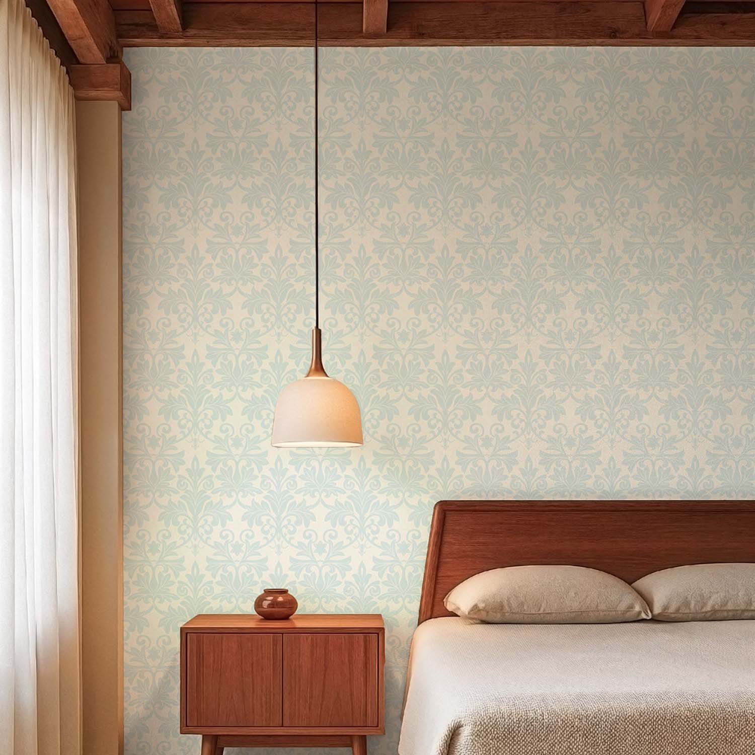 Mitchell Black Rococo Relief Wallpaper