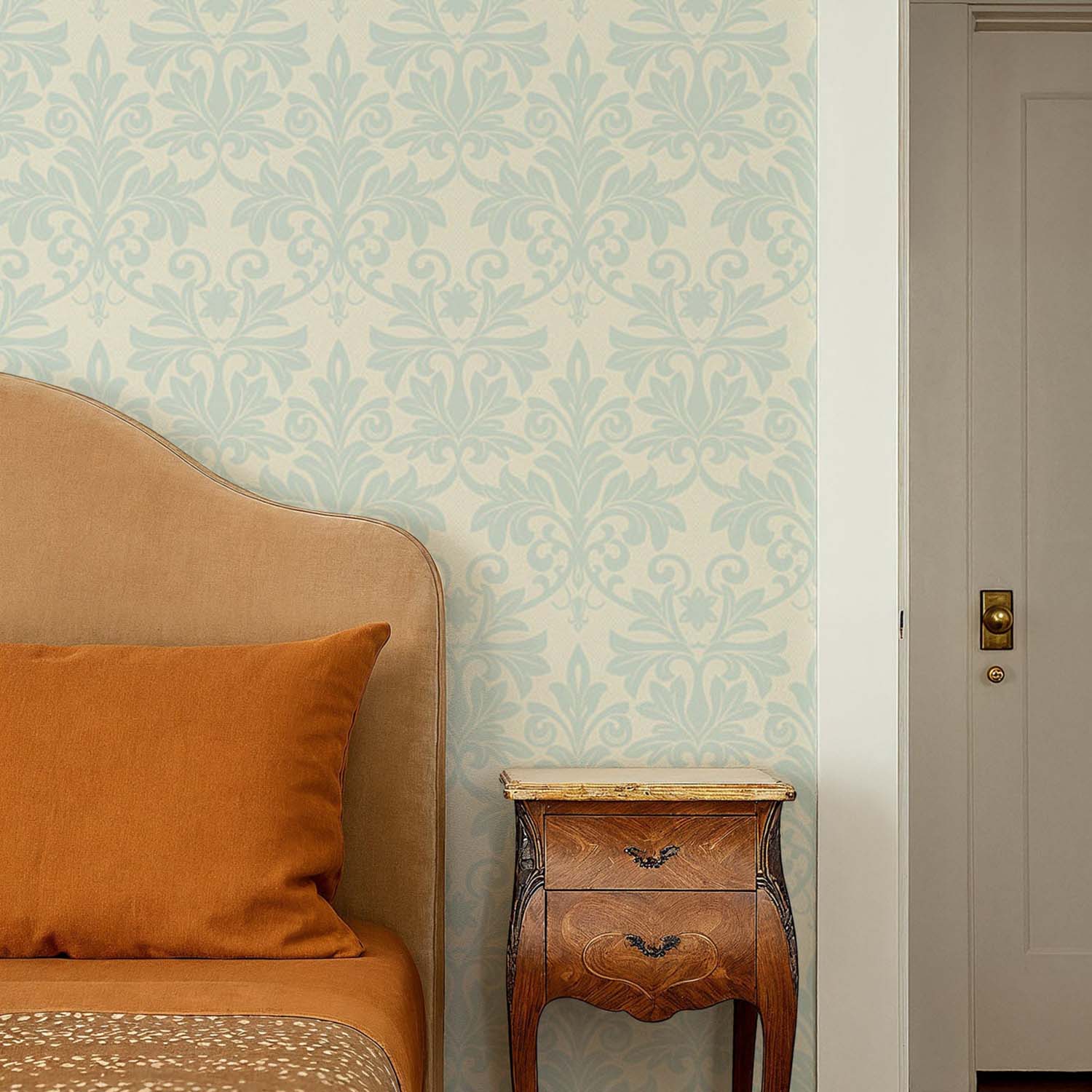 Mitchell Black Rococo Relief Wallpaper