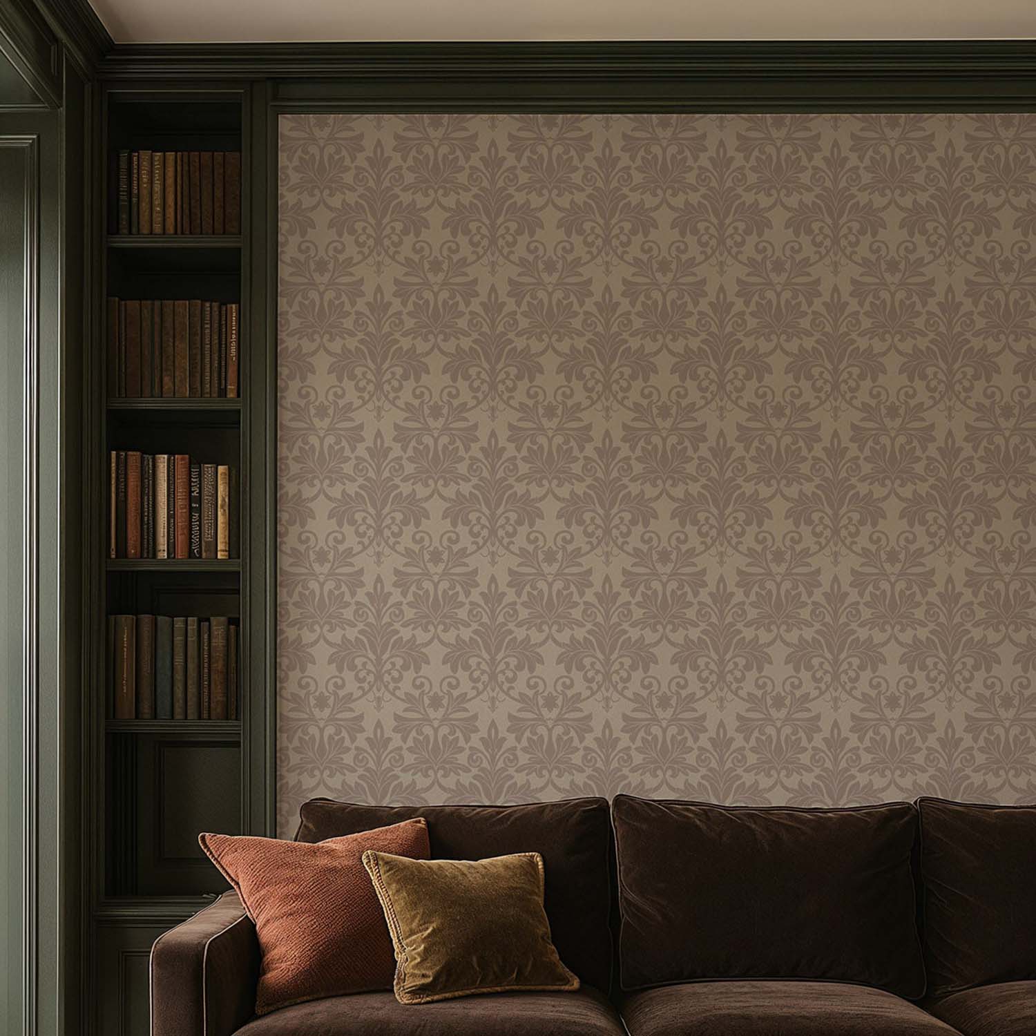 Mitchell Black Rococo Relief Wallpaper