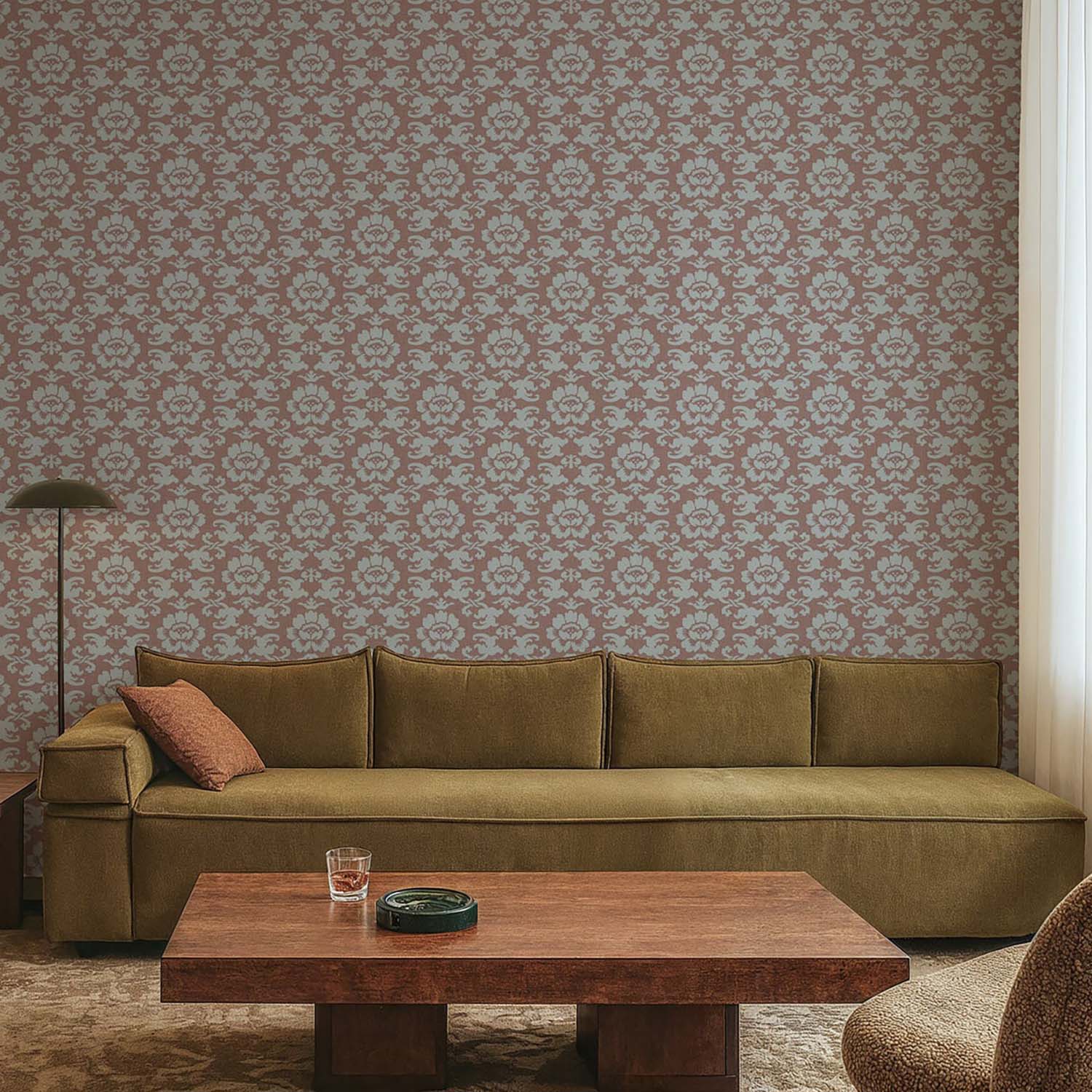 Mitchell Black Silken Poppy Wallpaper