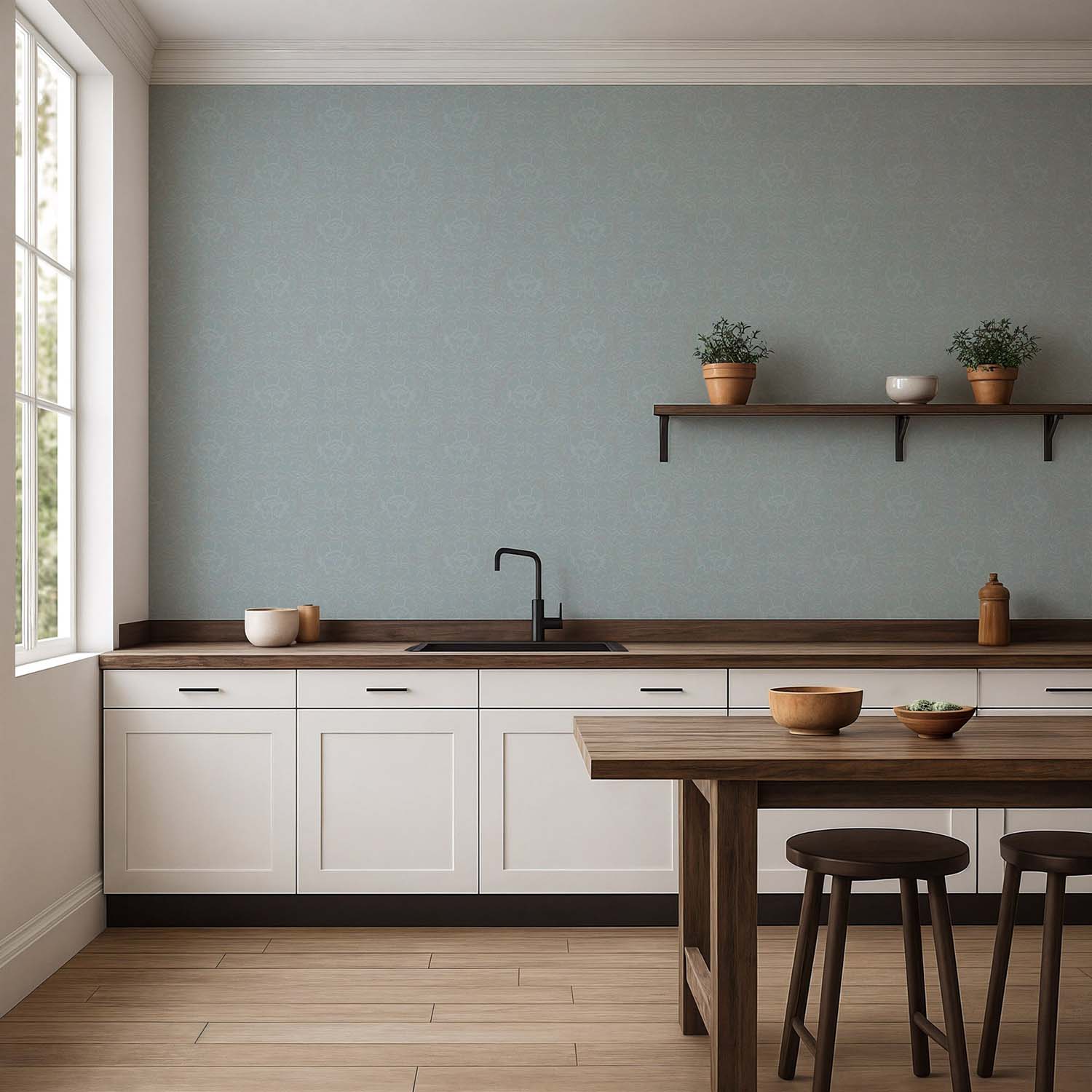 Mitchell Black Silken Poppy Wallpaper