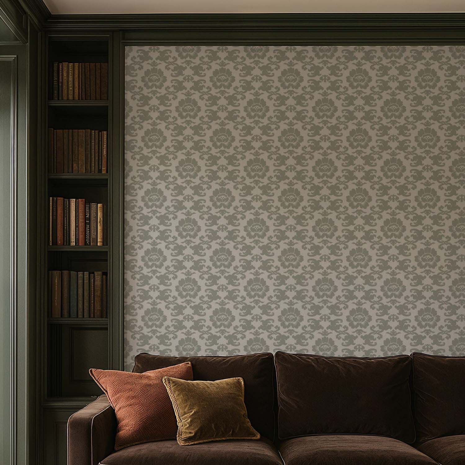 Mitchell Black Silken Poppy Wallpaper