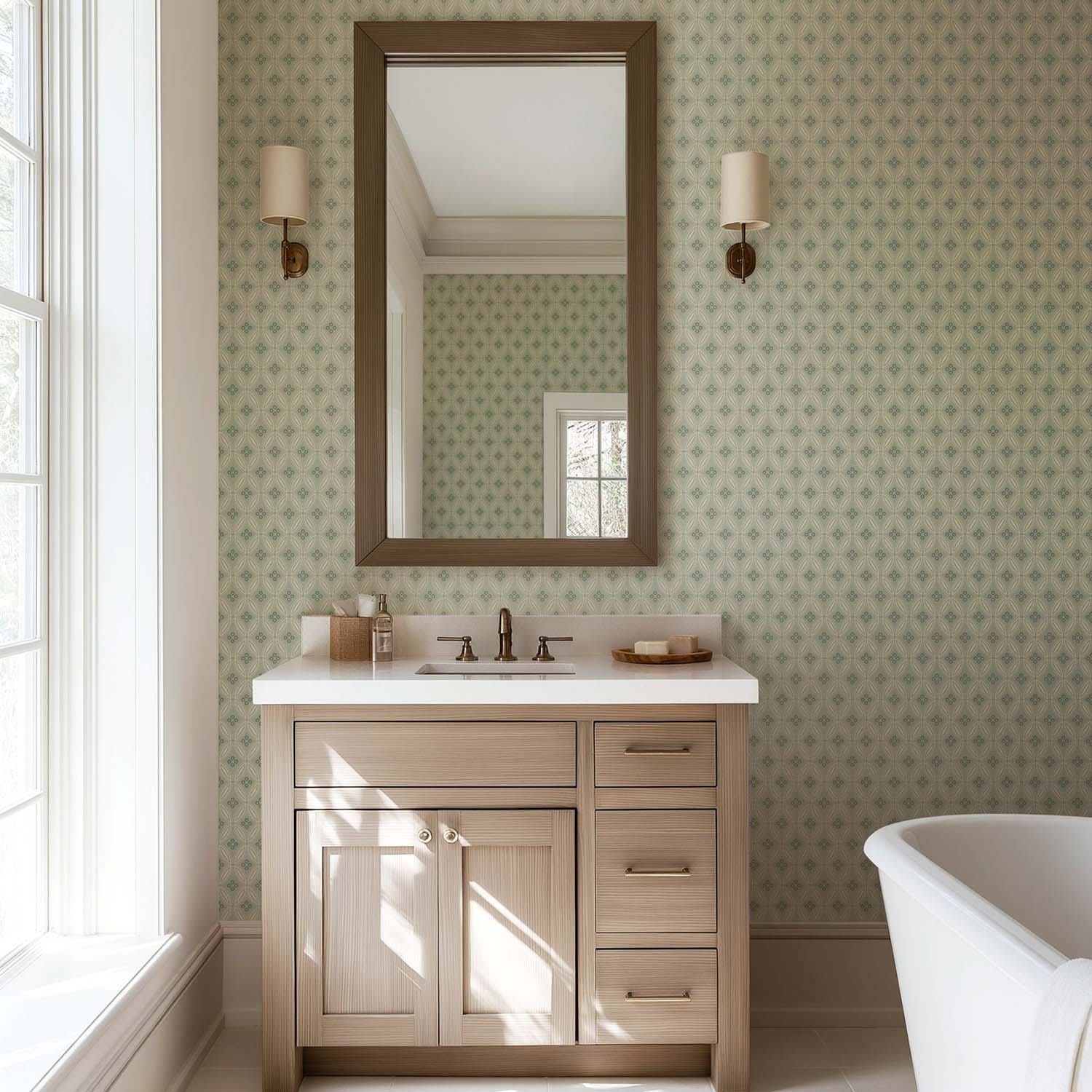 Mitchell Black Stone Lace Wallpaper