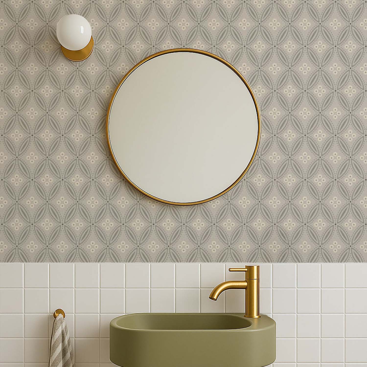 Mitchell Black Stone Lace Wallpaper