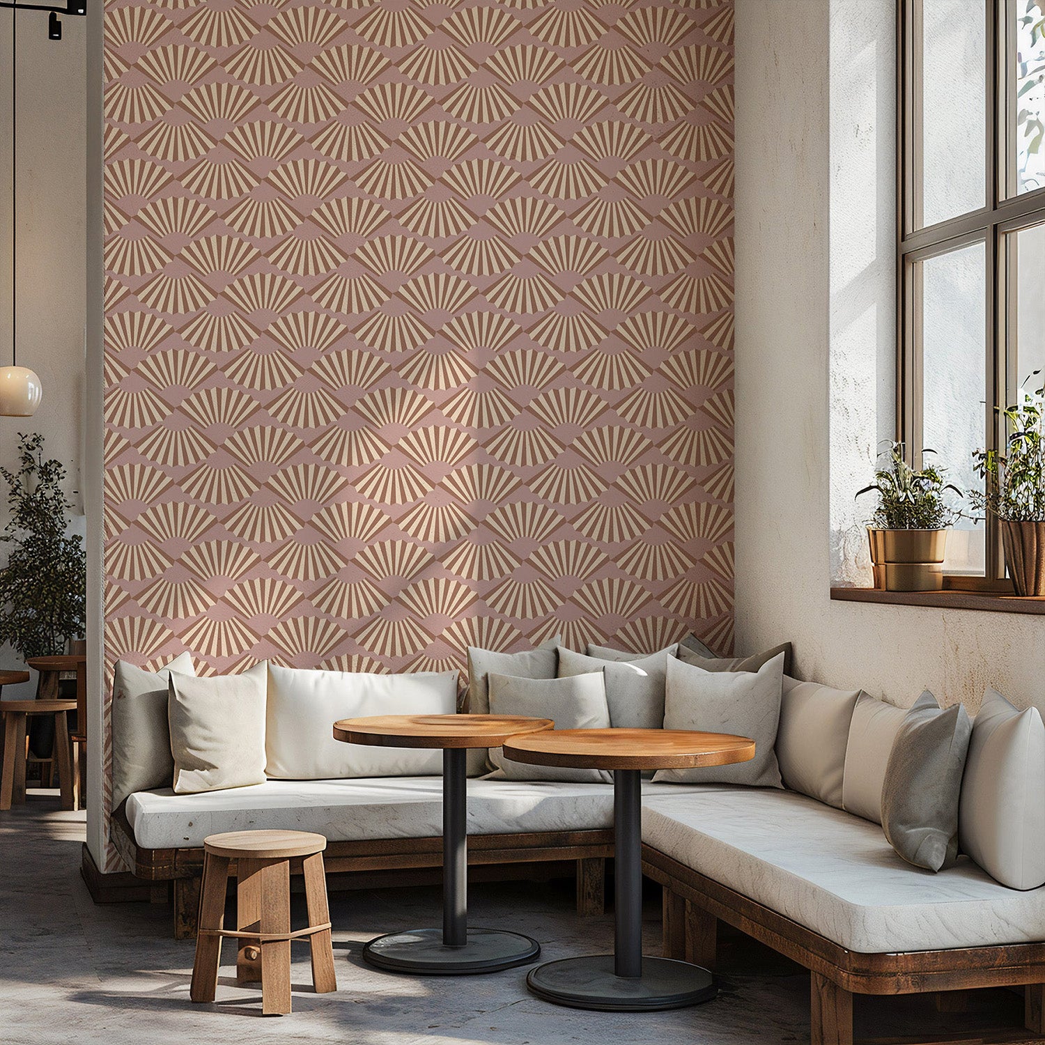 Mitchell Black Fanning Out Wallpaper