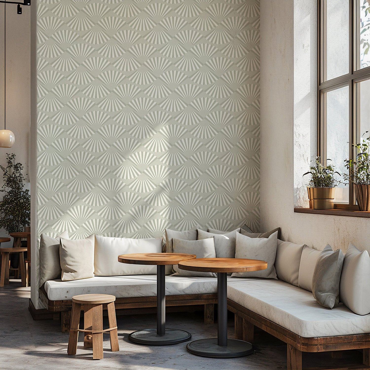 Mitchell Black Fanning Out Wallpaper