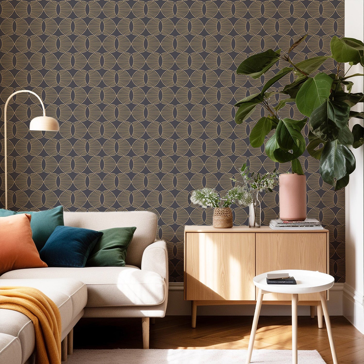 Mitchell Black Paume Wallpaper