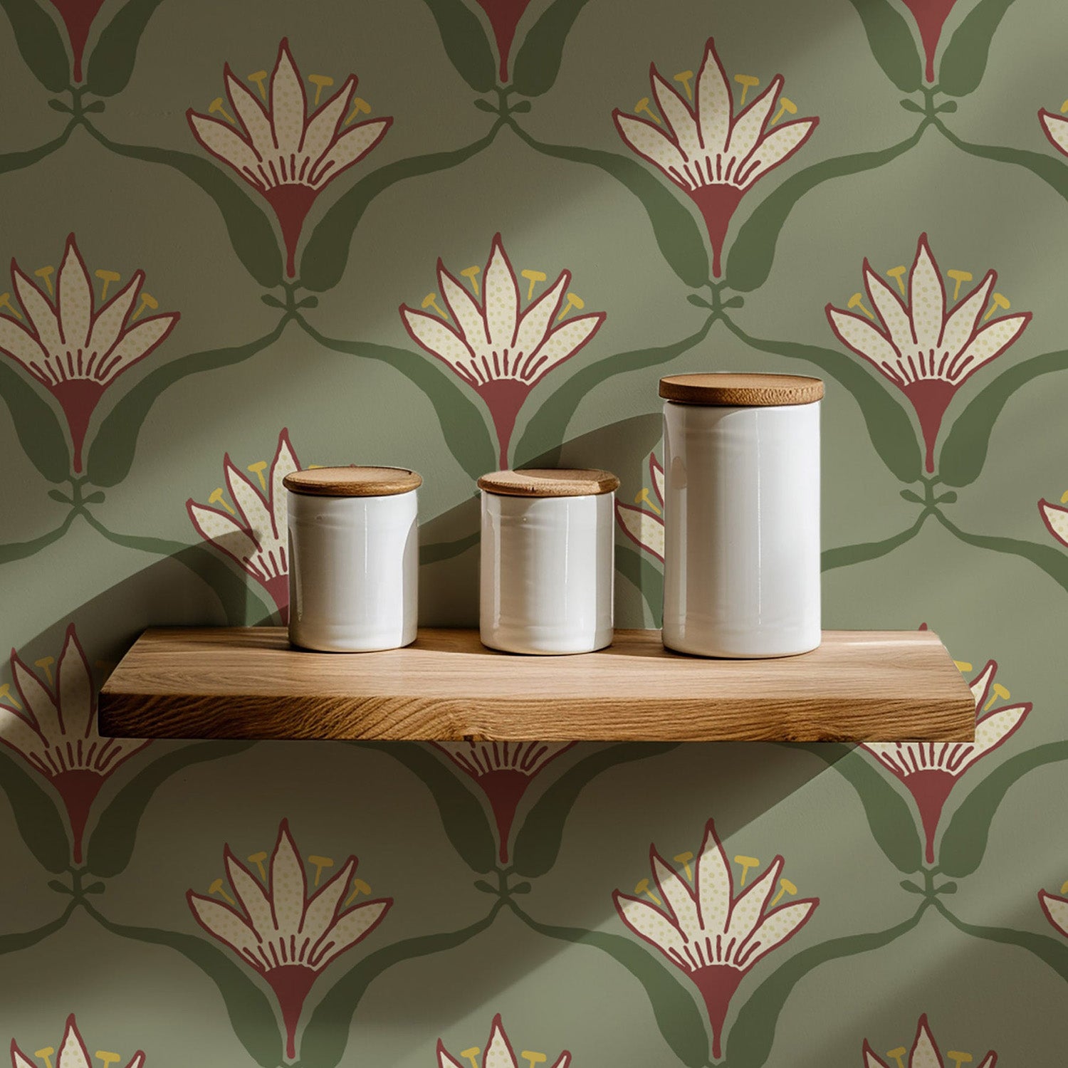 Mitchell Black Wallflower Wallpaper