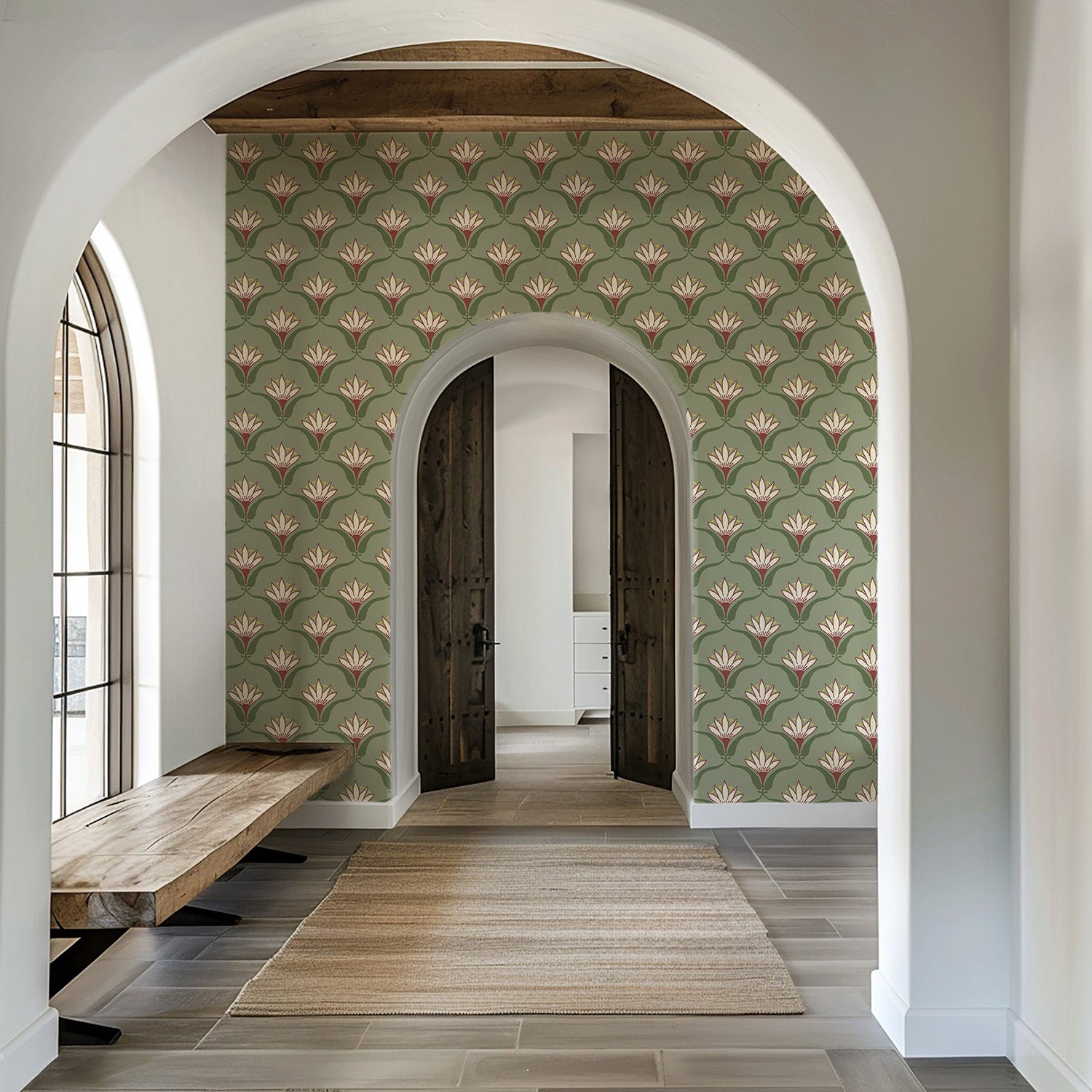 Mitchell Black Wallflower Wallpaper