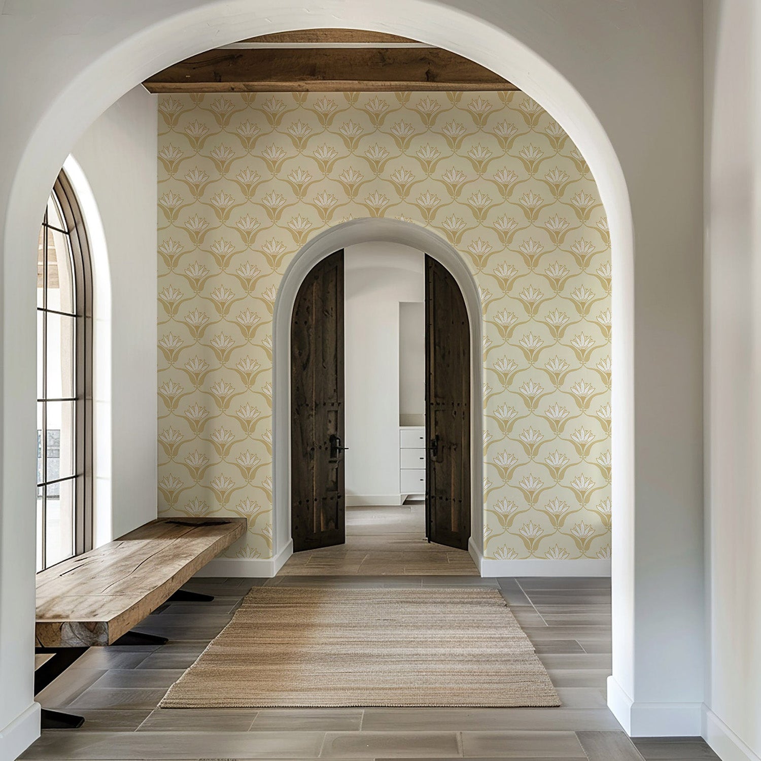 Mitchell Black Wallflower Wallpaper