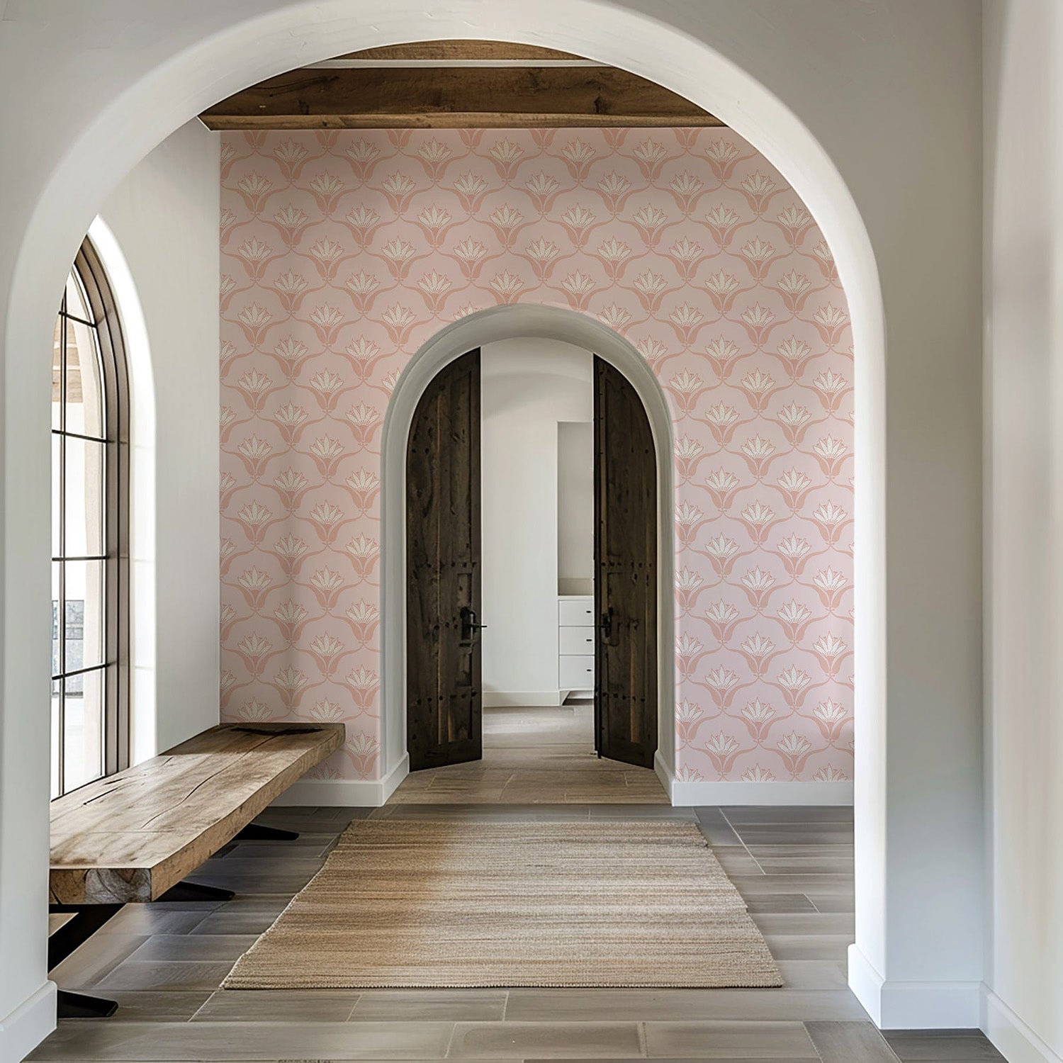 Mitchell Black Wallflower Wallpaper