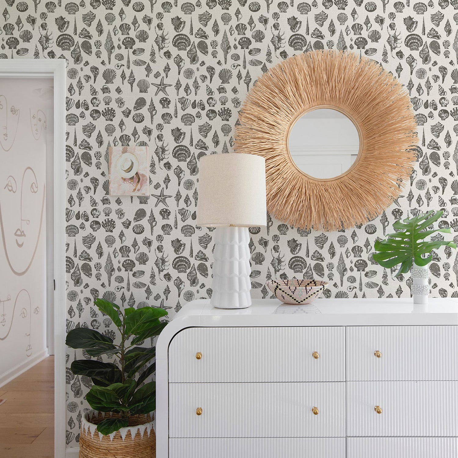 Mitchell Black x Megan Molten Lowcountry Love Shells Wallpaper