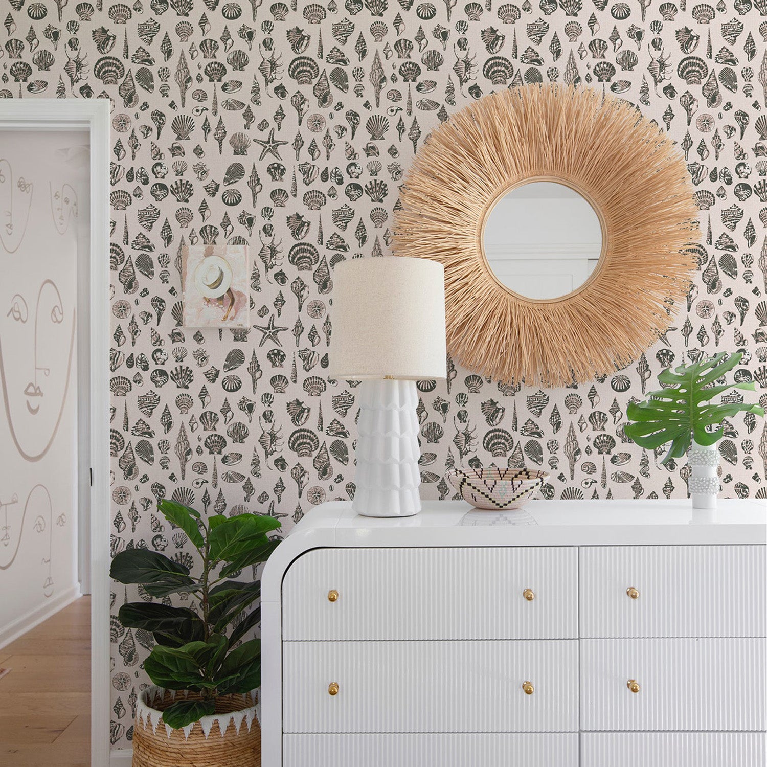 Mitchell Black x Megan Molten Lowcountry Love Shells Wallpaper