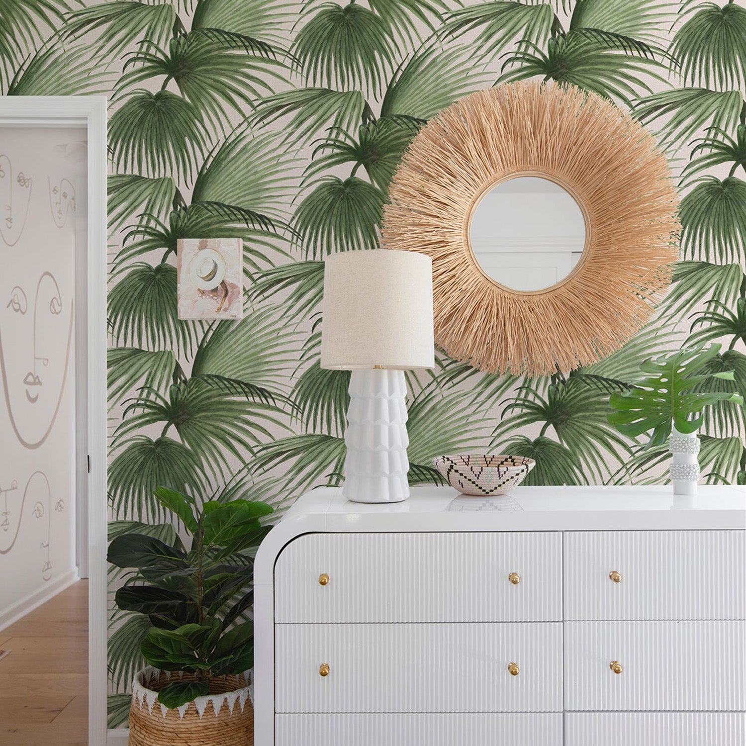 Mitchell Black x Megan Molten Pawley's Island Palms Wallpaper