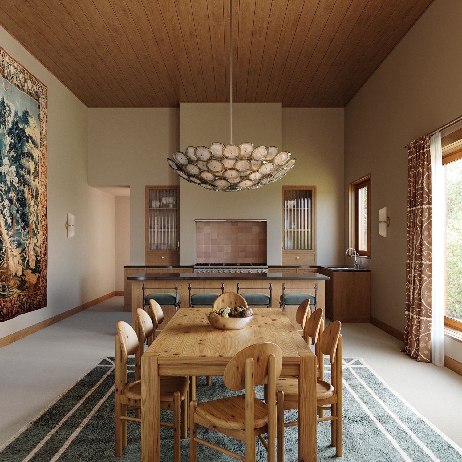Troy Lighting Wassama Patina Brass 8 Light Chandelier