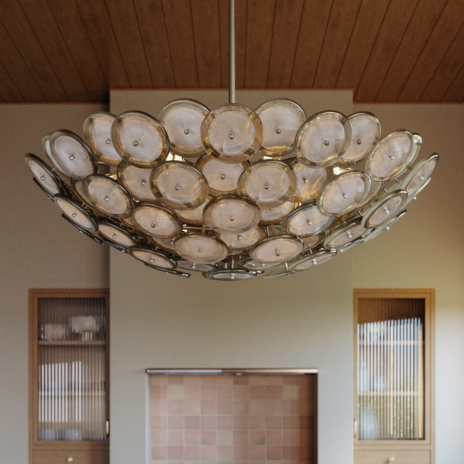 Troy Lighting Wassama Patina Brass 8 Light Chandelier