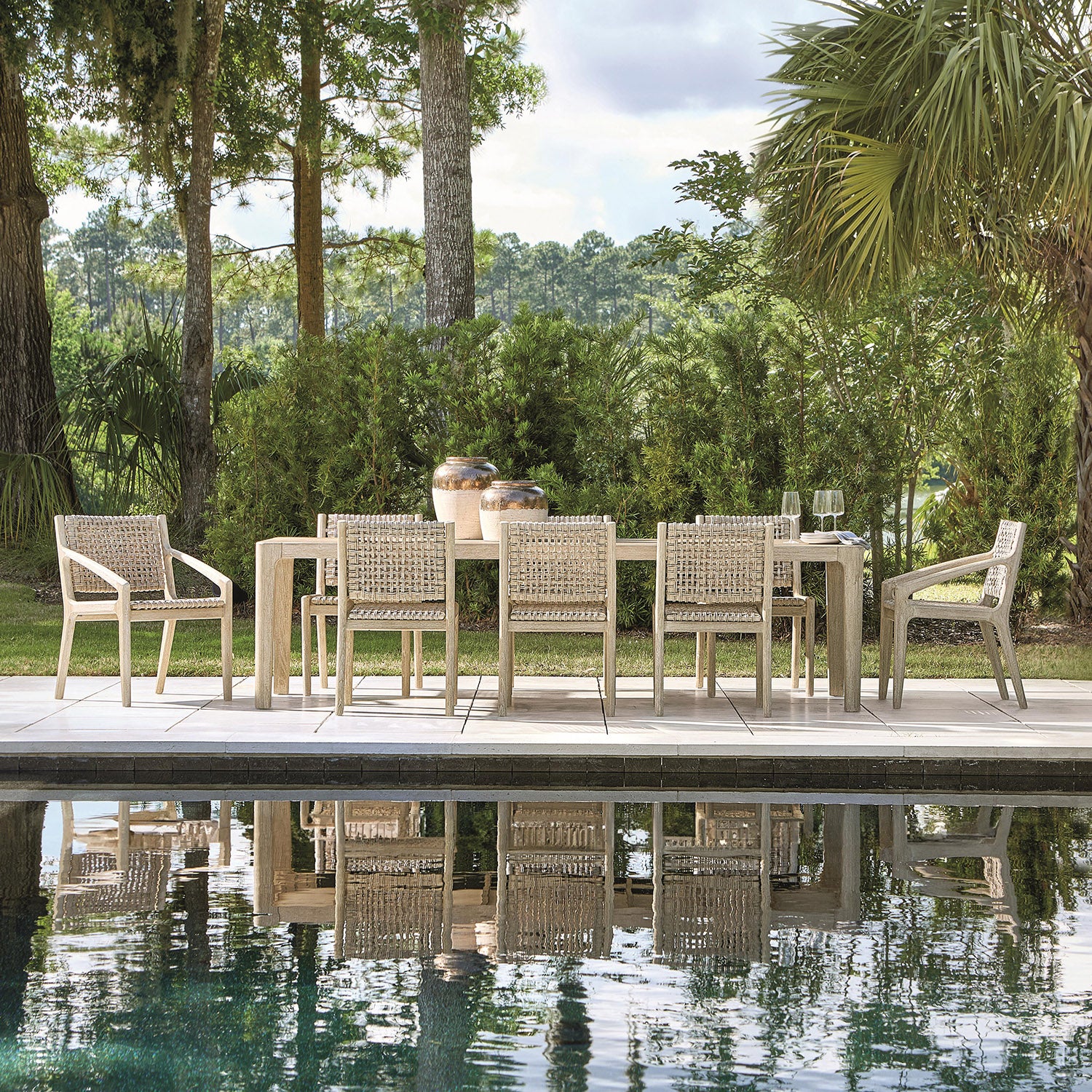 Bernhardt Exteriors Atlas Outdoor Dining Side Chair Set of 2