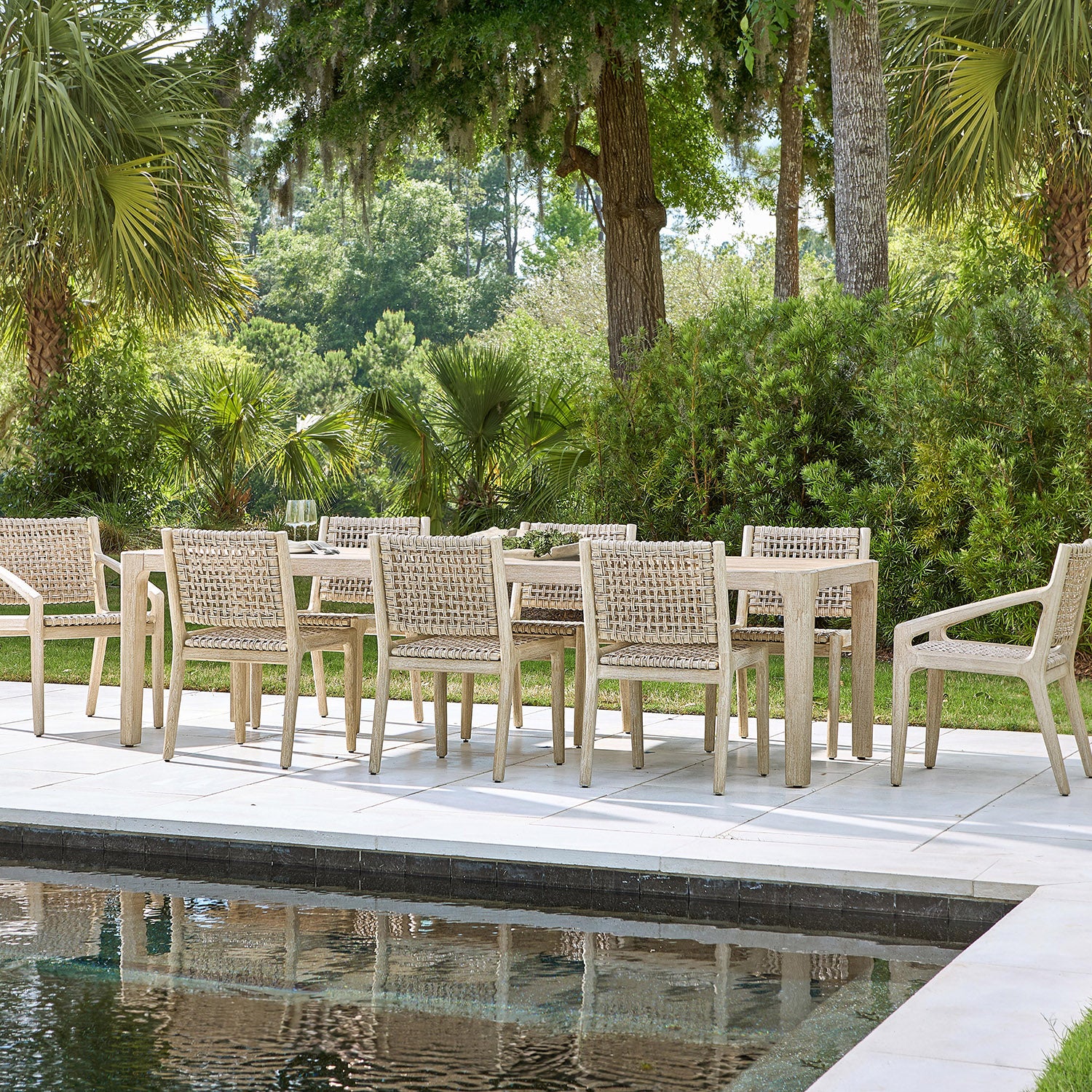 Bernhardt Exteriors Atlas Outdoor Dining Arm Chair Set of 2