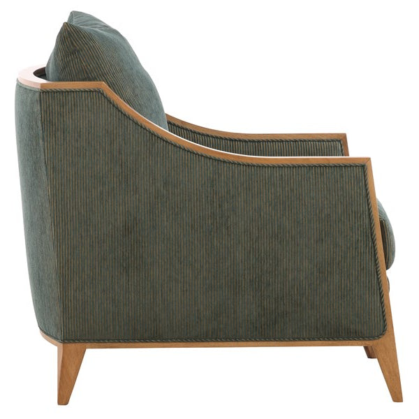 Vanguard Furniture Blakely Chair Ryan Dark Ivy Fabric/Latte Pre-Made Sample