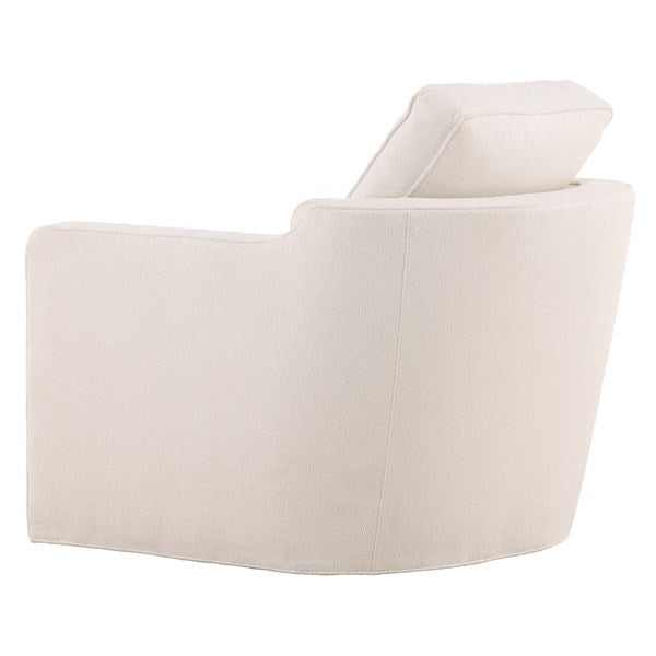 Vanguard Furniture Stanton Barrel Back Swivel Jackpot Chalk Fabric Pre-Made Sample