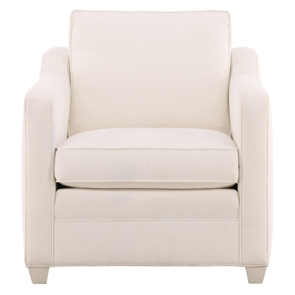 Vanguard Furniture Stanton Chair Kickoff Ivory Fabric/Tapered Leg/White Frost Pre-Made Sample