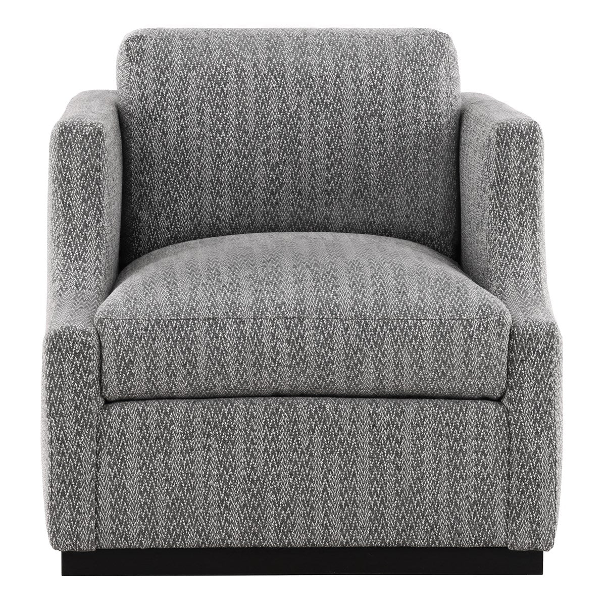 Vanguard Furniture Willowbrook Floris Pewter Fabric/Film Noir Pre-Made Sample Swivel Chair