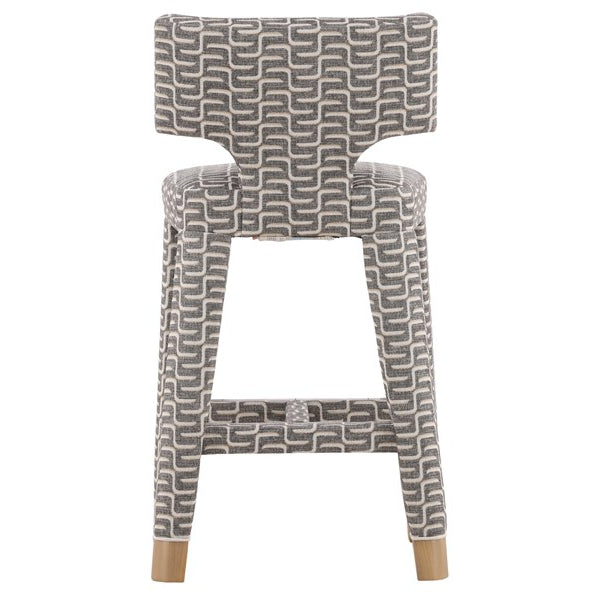 Vanguard Furniture Darby Barstool Boomerang Latte Fabric/Kingdom Dove Welt/Najavo Pre-Made Sample