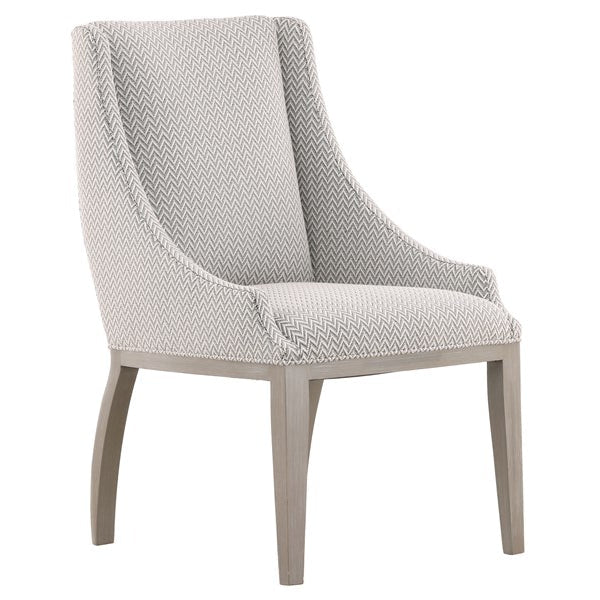 Vanguard Furniture Ithaca Dining Arm Chair Ryder Java Fabric/Stone Pre-Made Sample