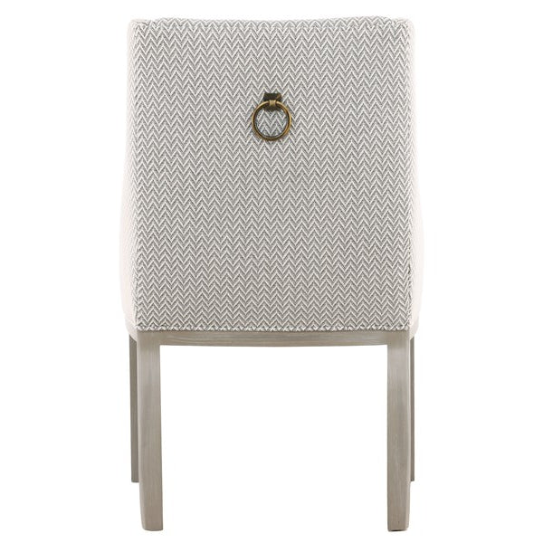 Vanguard Furniture Ithaca Dining Arm Chair Ryder Java Fabric/Stone Pre-Made Sample
