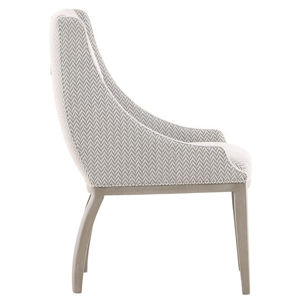 Vanguard Furniture Ithaca Dining Arm Chair Ryder Java Fabric/Stone Pre-Made Sample