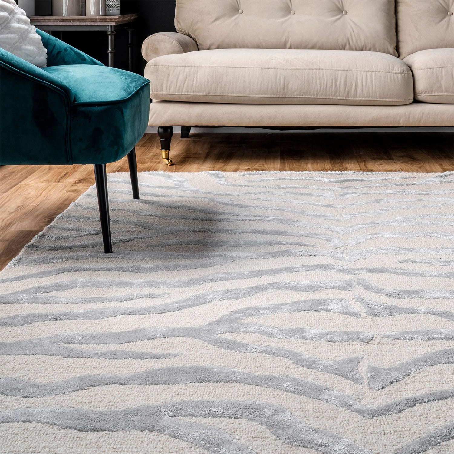 Zebra Stripe Hand Tufted Rug