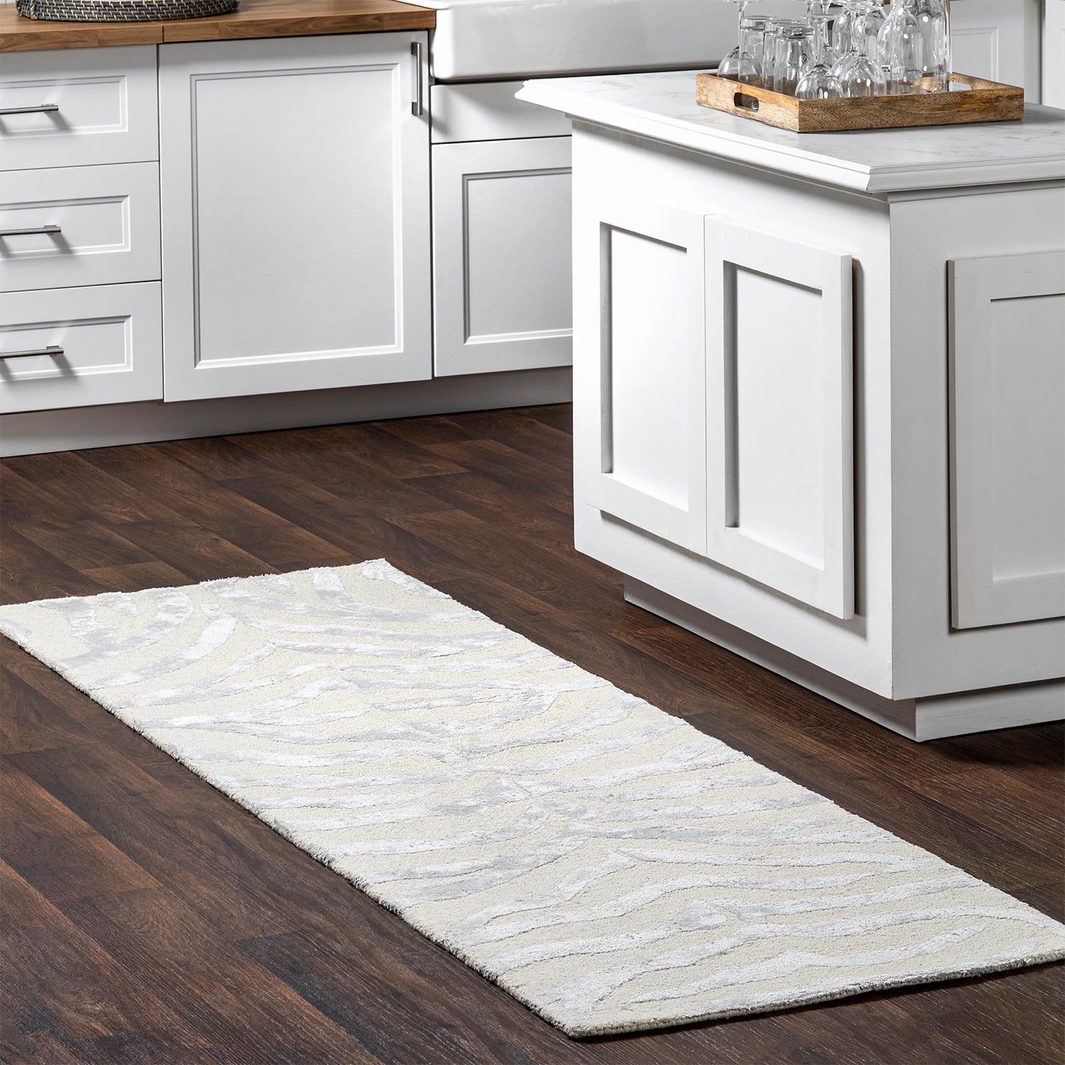 Zebra Stripe Hand Tufted Rug