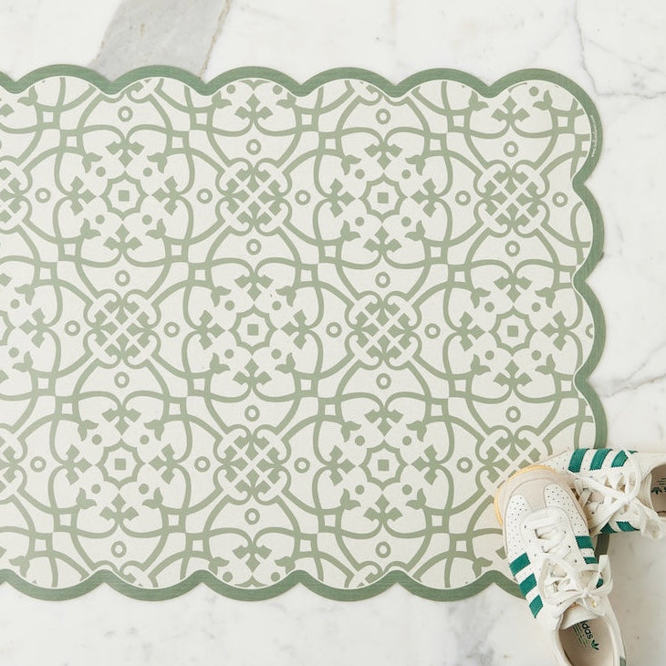 Etu Home Scalloped Floor Mat