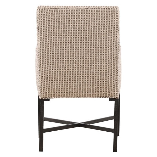 Vanguard Furniture Glendale Arm Chair Fisher Chestnut Fabric/Textured Black Metal Pre-Made Sample