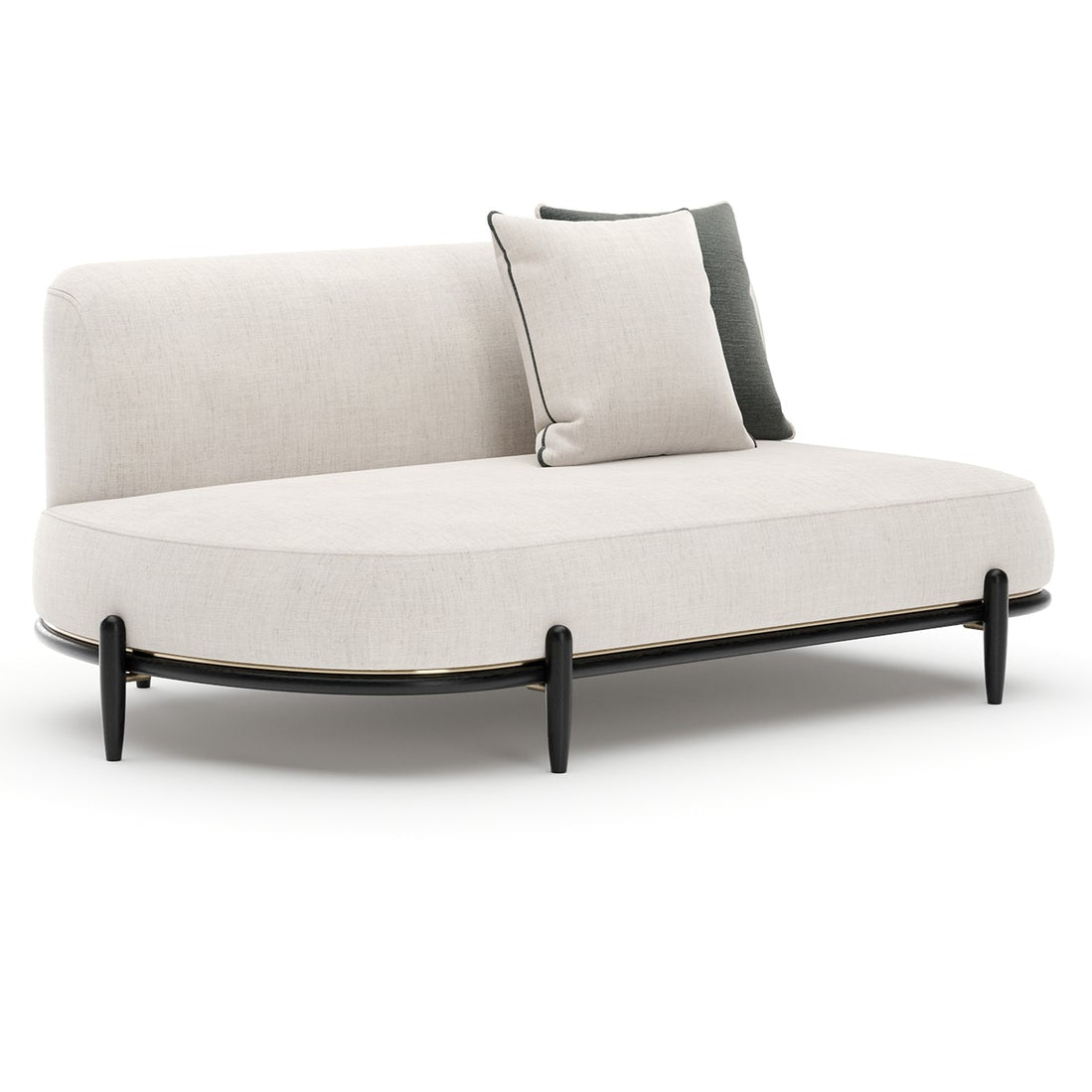 Caracole Madera Oatmeal Armless LAF Modular Bumper