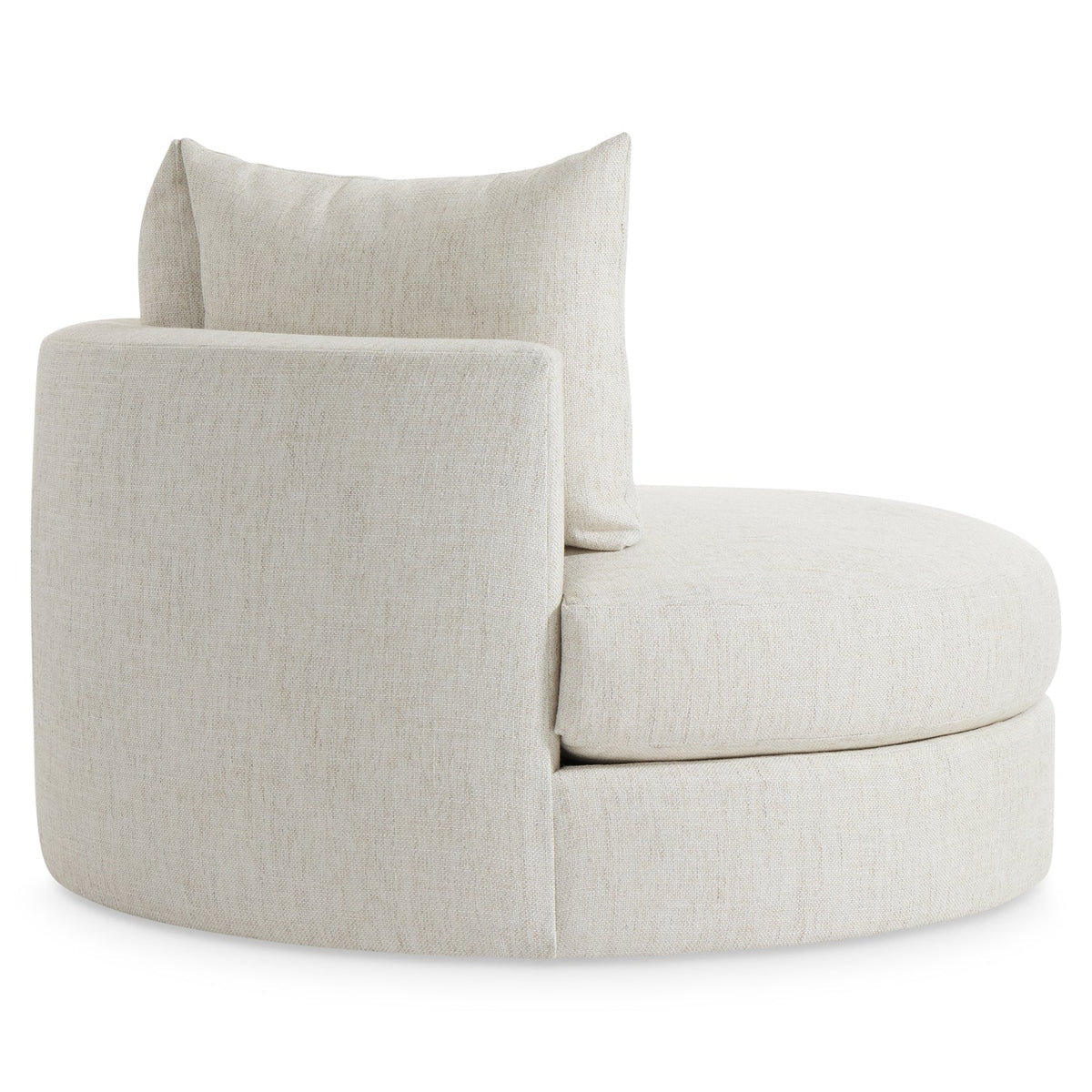 Bernhardt Living Ferris Fabric Swivel Chair in White, additional view