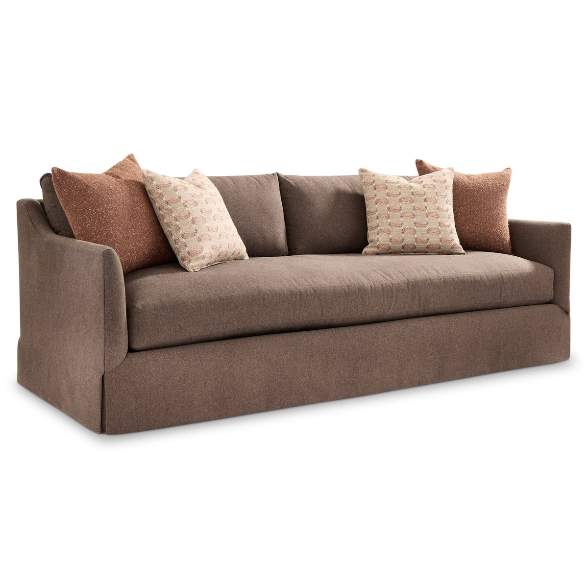 Bernhardt Living Langley Fabric Sofa in Brown, front view