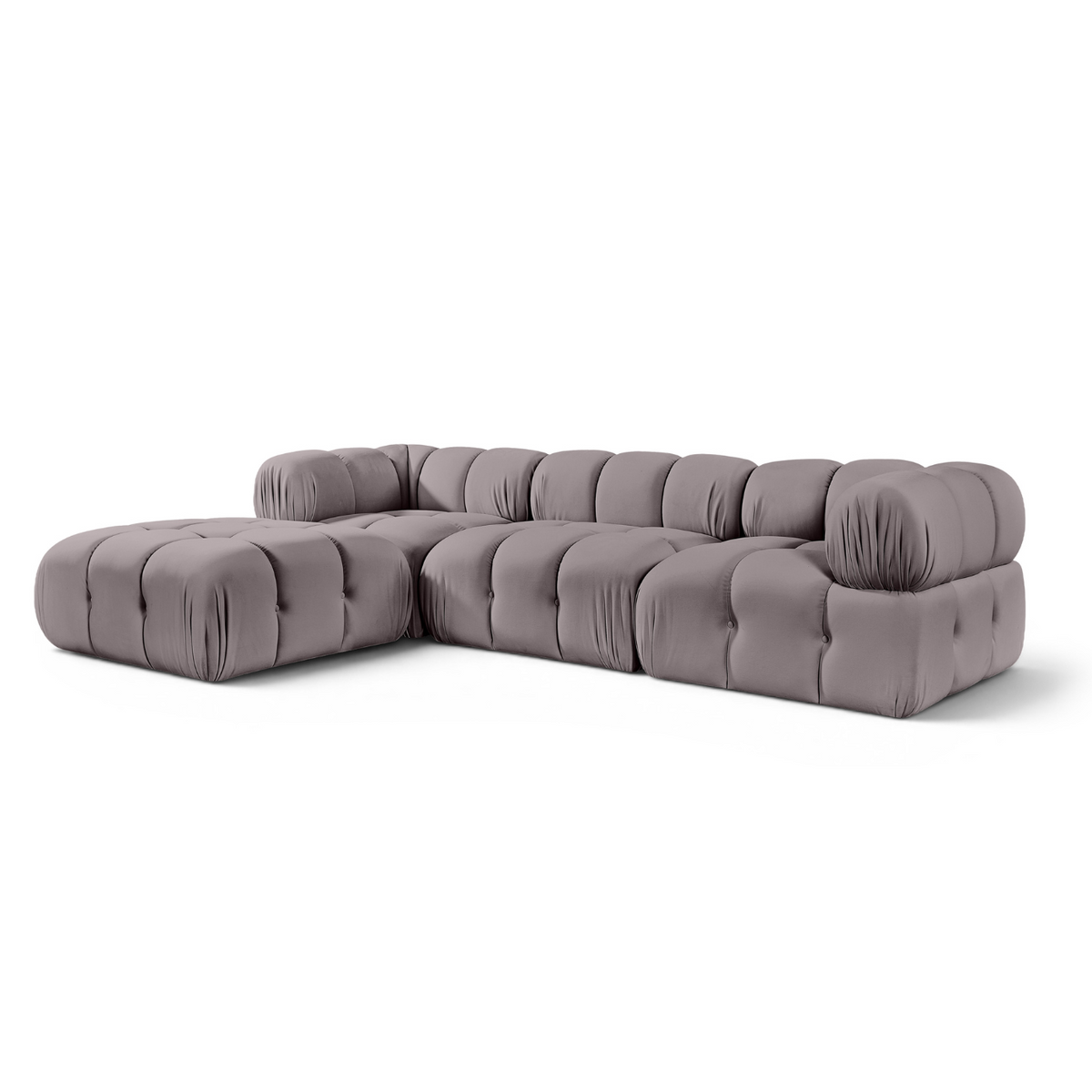 Orin Taupe Velvet Performance Fabric Upholstered 4 pc. Modular Sectional, primary product view