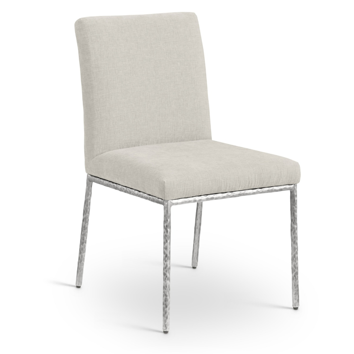Reeves Cream Chenille Fabric Upholstered Dining Side Chair, Set of 2, primary product view
