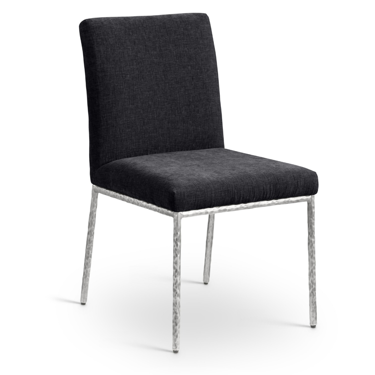 Reeves Black Chenille Fabric Upholstered Dining Side Chair, Set of 2, primary product view