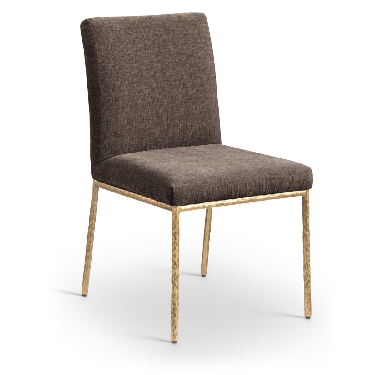 Reeves Brown Chenille Fabric Upholstered Dining Side Chair, Set of 2, primary product view