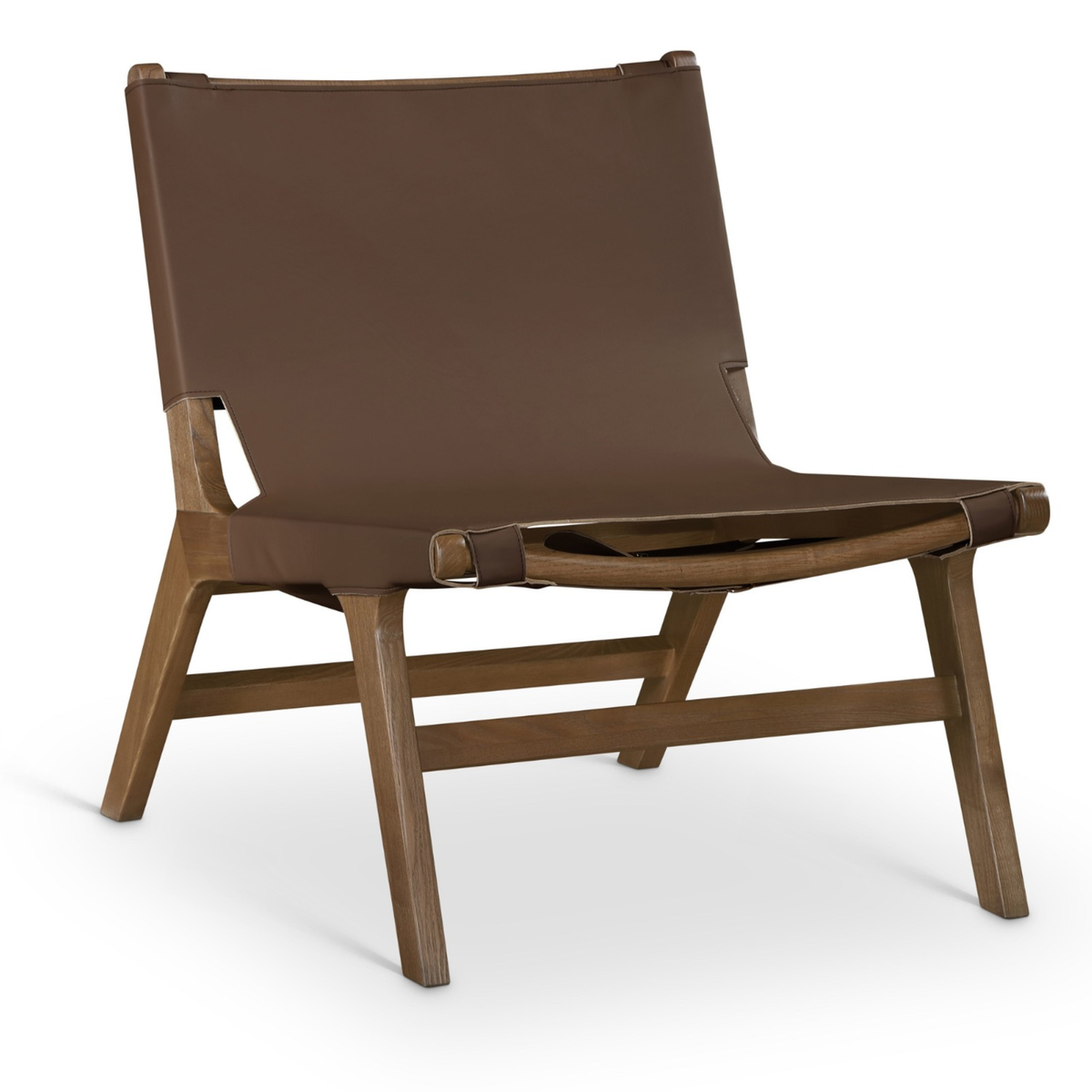 Rawlins Brown Vegan Leather Upholstered Accent Chair