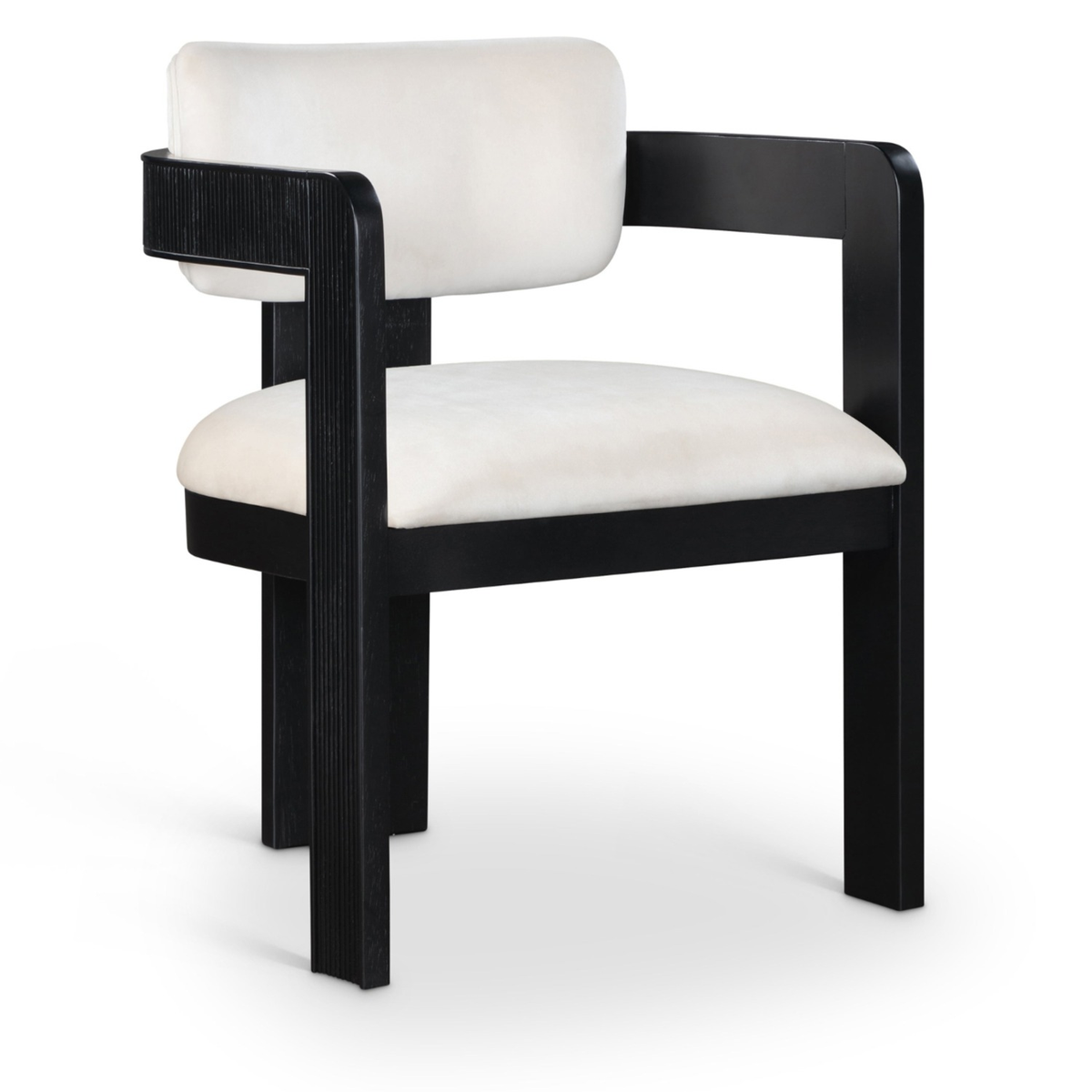 Sacha Cream Velvet Upholstered Dining Chair, Set of 2, primary product view