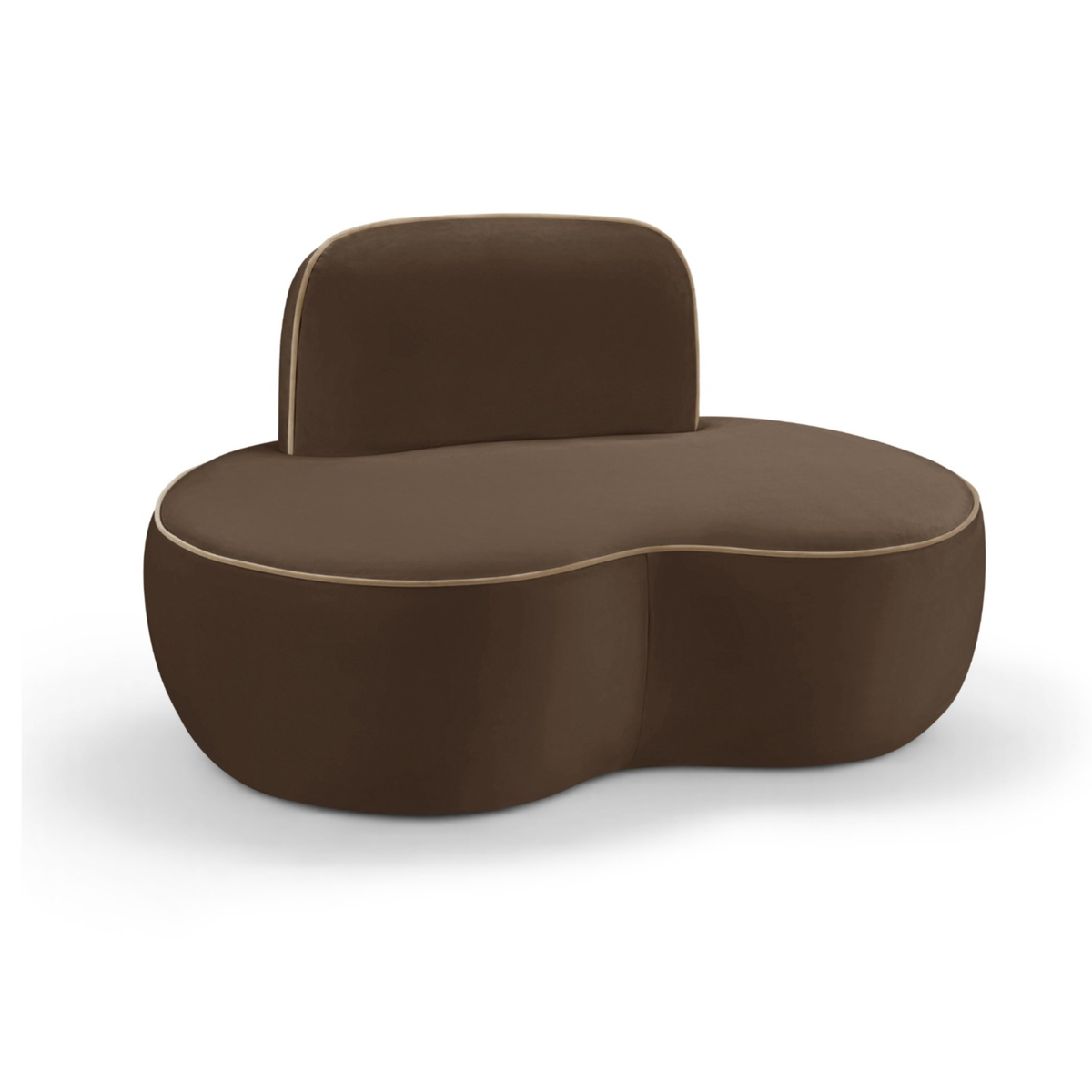 Swerve Brown Velvet Upholstered Chair